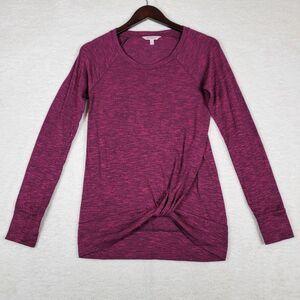Juicy Couture Sweater Womens Small Purple Twist Front Long Sleeve Pullover‎